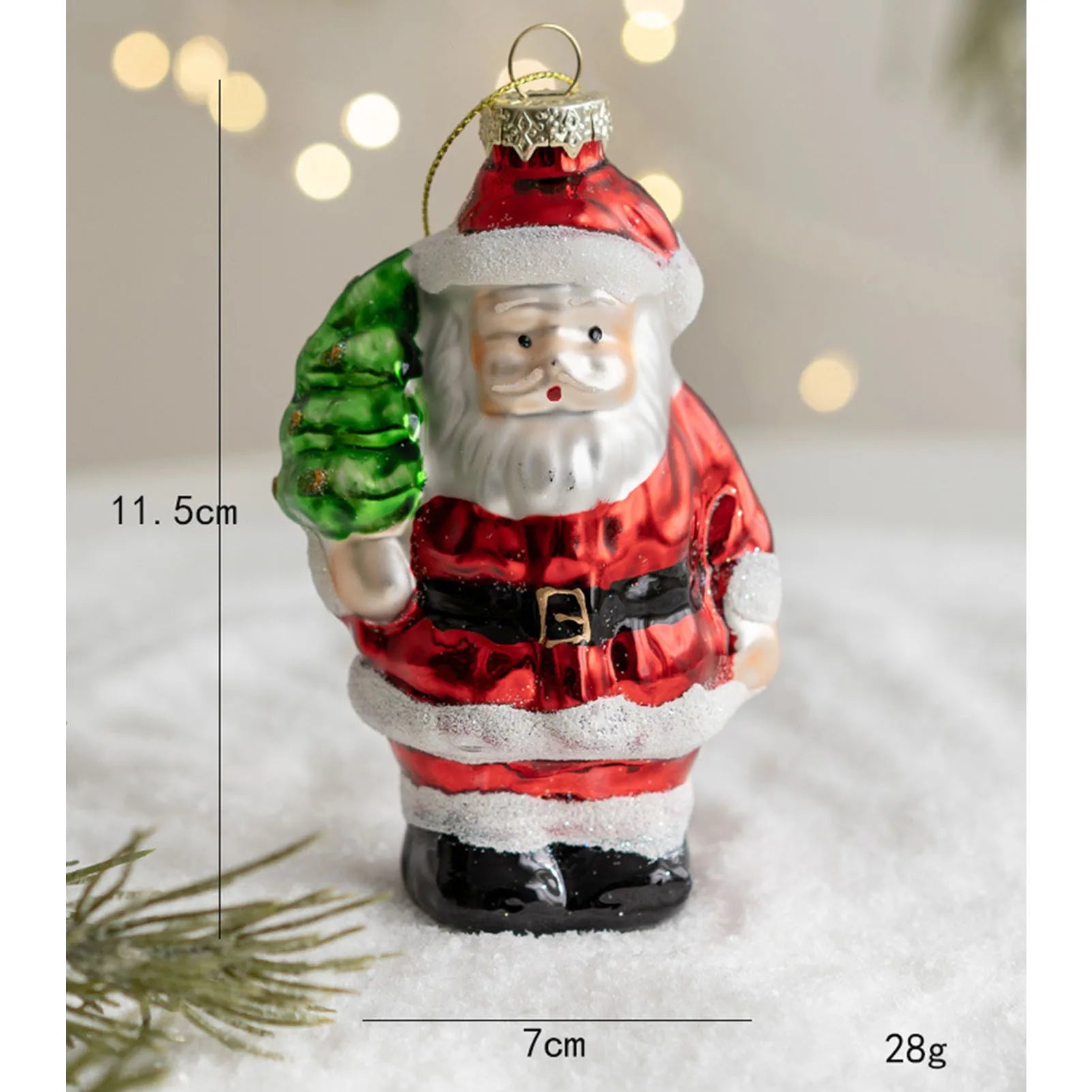 Mini Christmas Glass Pendant Snowman Santa Claus Christmas Tree Pendant for Christmas Tree Holiday Western Decor Peaceful Pleasures Health and Wellness