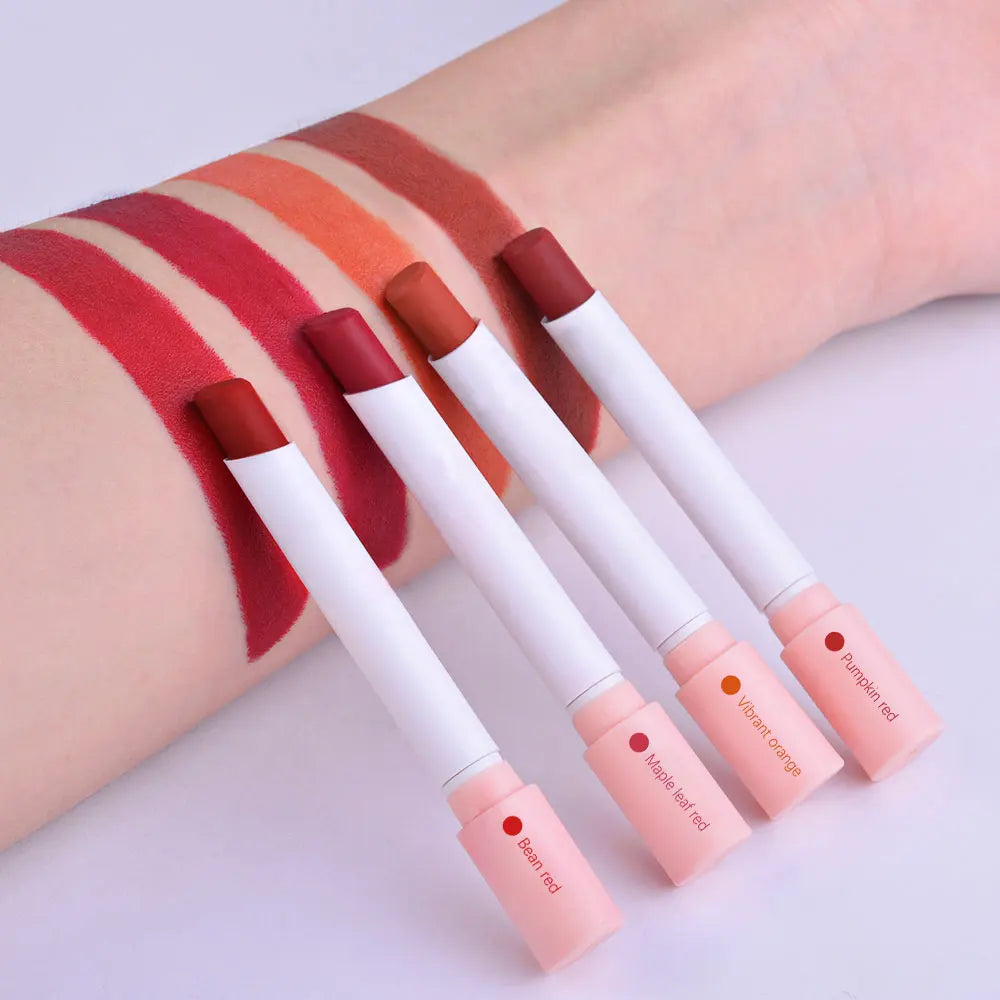 Lakerain 4 Colors Cigarette Lipsticks Velvet Matte Waterproof Long-lasting Lip Non-Stick Cup Cigarette Lipstick Makeup For Women Peaceful Pleasures Health and Wellness
