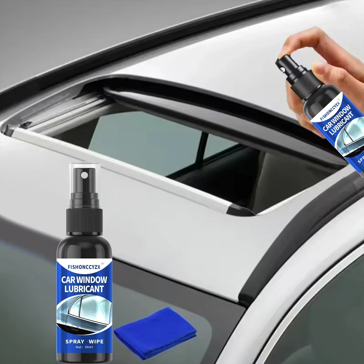 50ml Window Lubricant Rubber Door Rubber Strip Car Softening Maintenance Eliminates Noise Universal Car Products Peaceful Pleasures Health and Wellness