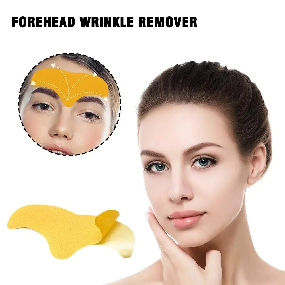 10pcs/box Forehead Wrinkle Patch Lightening Forehead Wrinkle Gel Patch Hydrolyzed Collagen Firming Mask Facial Skincare Stickers Peaceful Pleasures Health and Wellness