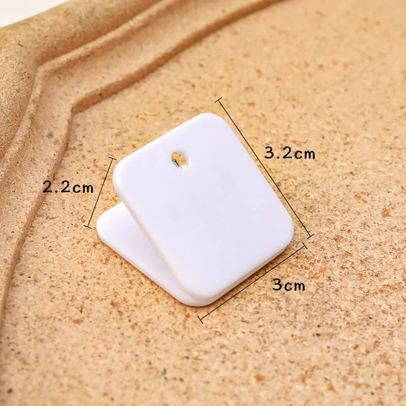 6pcs Mini Simple Cute Square Transparent Acrylic Clip Study Material Test Paper Storage Binder Clip Office Documents Paper Clamp Peaceful Pleasures Health and Wellness white 5pcs