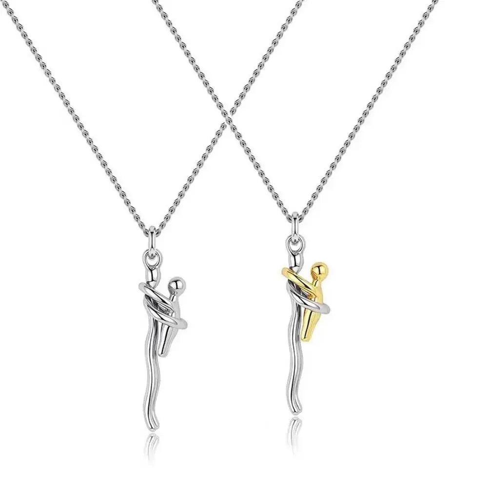 2026 NEW Hug Necklace Mother And Child Hug Pendant Love Embrace Jewelry Family Anniversary Valentine's Day Gift Peaceful Pleasures Health and Wellness 2PCS