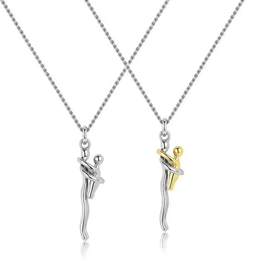 Mother & Child Hug Pendant Necklace – Love Embrace Jewelry Jewelry Peaceful Pleasures Health and Wellness 2PCS