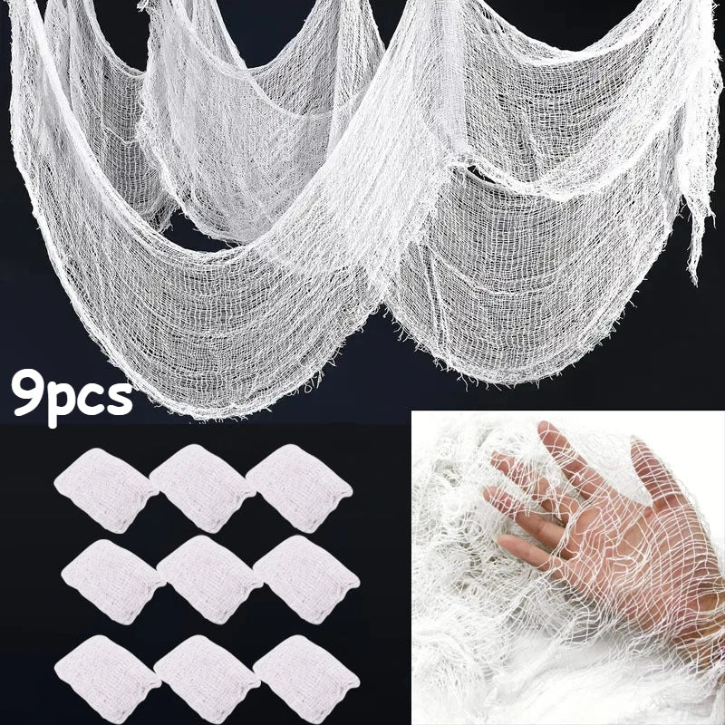 Halloween Black Gauze Fabric | Haunted House DIY Decoration
