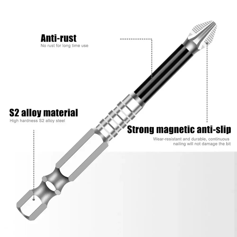 K5 High Magnetic Screwdriver Drill Bit Set Universal Anti-Slip Teeth Phillips Magnetic Electric Screwdriver Set Lengths 25-150mm Peaceful Pleasures Health and Wellness