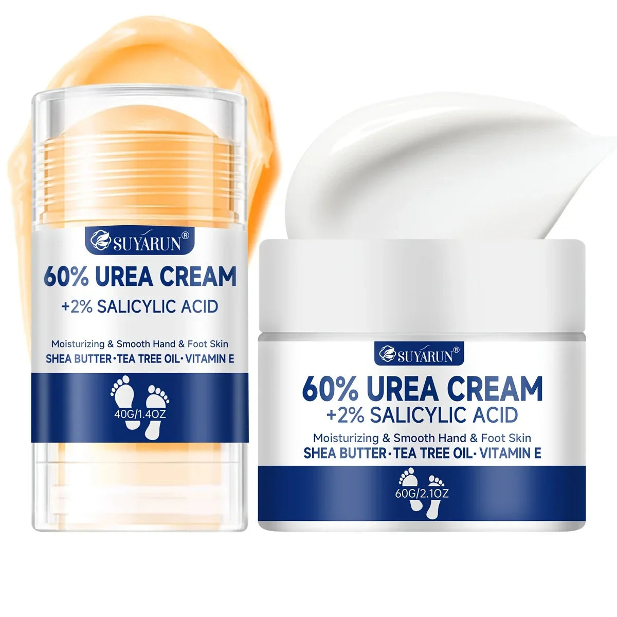 SUYARUN 60% Urea Foot Cream Stick & Face Cream Combo Set