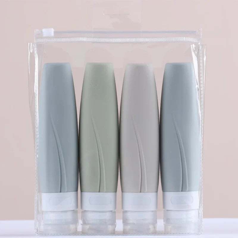 Travel Bottles for Toiletries 4 Pack Travel Size Toiletries Containers Silicone Squeeze Bottles Toiletry for Shampoo Condition Peaceful Pleasures Health and Wellness