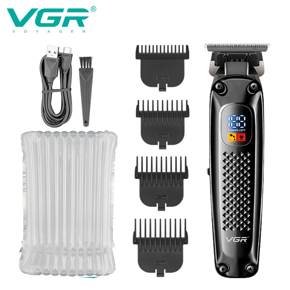 VGR 972 Hair Trimmer Electric Beard Hair Clipper Professional Barber Hair Cutter Machine Trimer For Men Rechargeable Peaceful Pleasures Health and Wellness 972 NO box