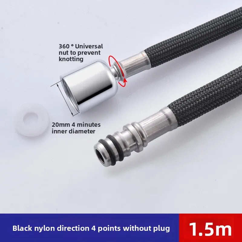 Pull-Out Kitchen Faucet Replacement Hose 150cm Quick Connect