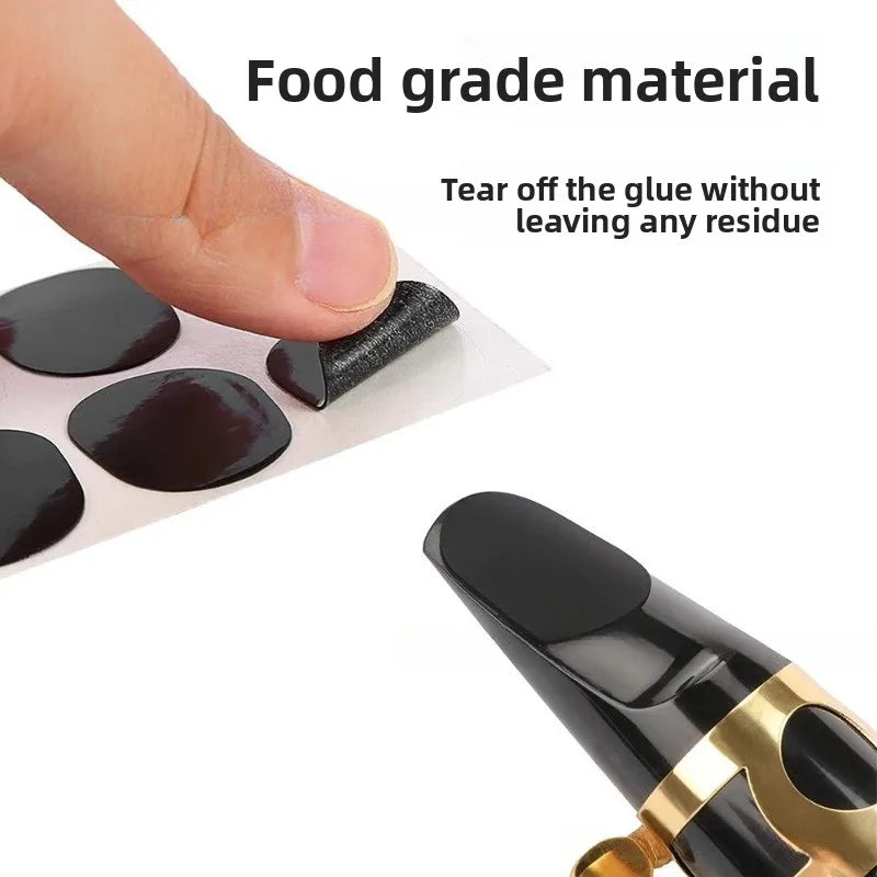 Sax Tooth Pad Black Tube Silicone Food Grade Flute Patch Transparent