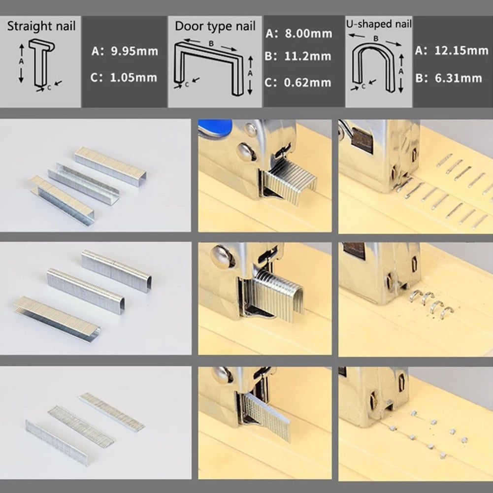 U Door T Shaped Nail Gun Staple Tool Wood Stainless Steel Metal