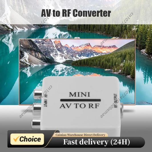 AV To RF Video Converter AV to VGA AV to HDMI-compatible Multi-functional Mini Adapter Box Support RF 67.25/61.25MHz TV Switcher Peaceful Pleasures Health and Wellness Default Title