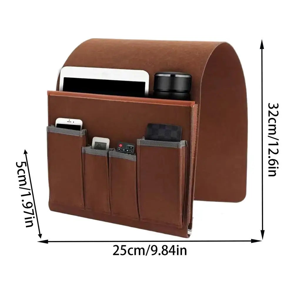 Non-Slip Sofa Armrest Organizer – 5-Pocket Storage Pouch