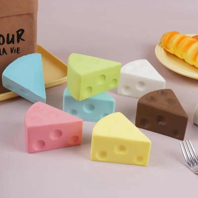 Cheese Squeeze Fidget Toy – Slow Rebound Stress Relief Squishy