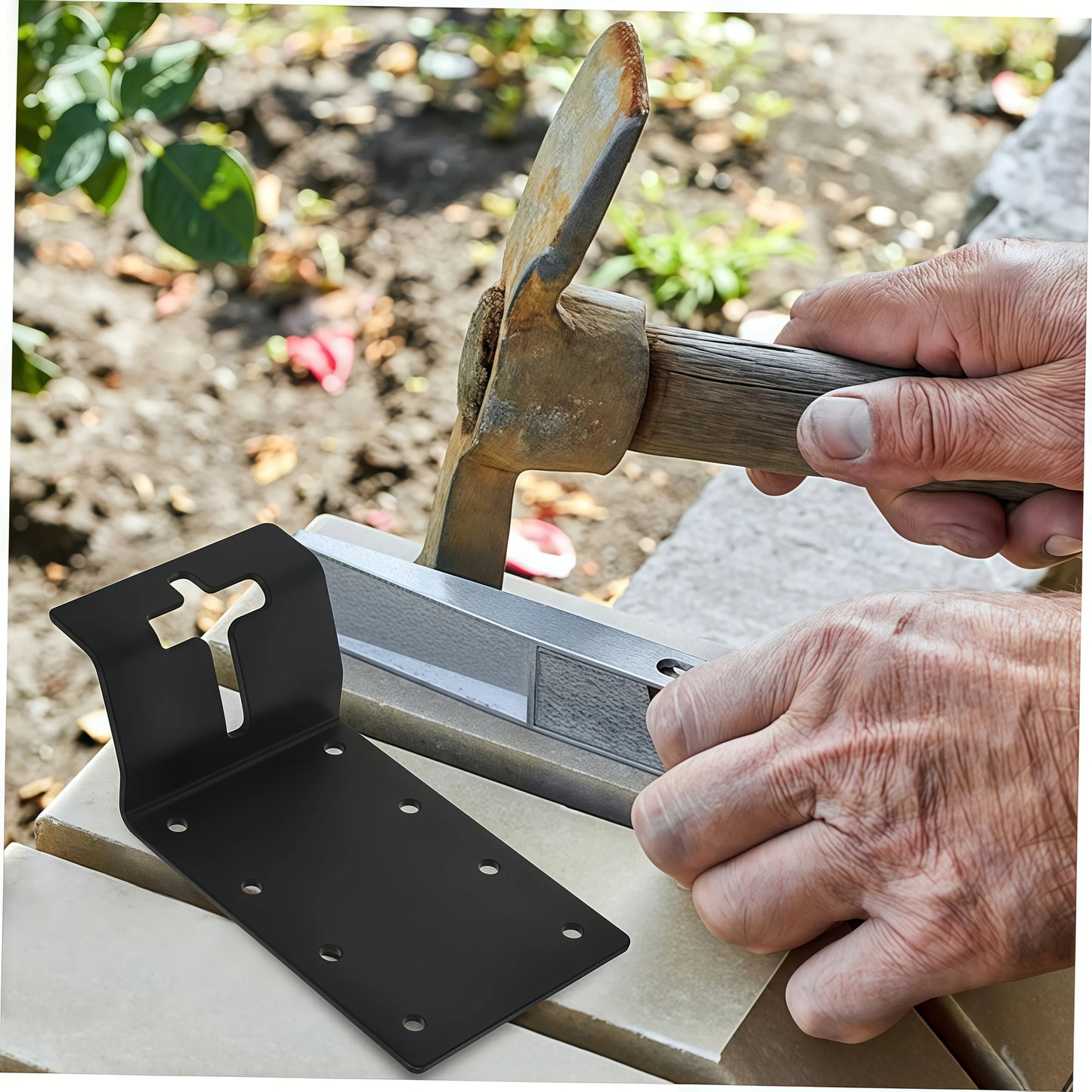 Heavy-duty Thickened T-post Brackets Outdoor Metal Mount Hardware