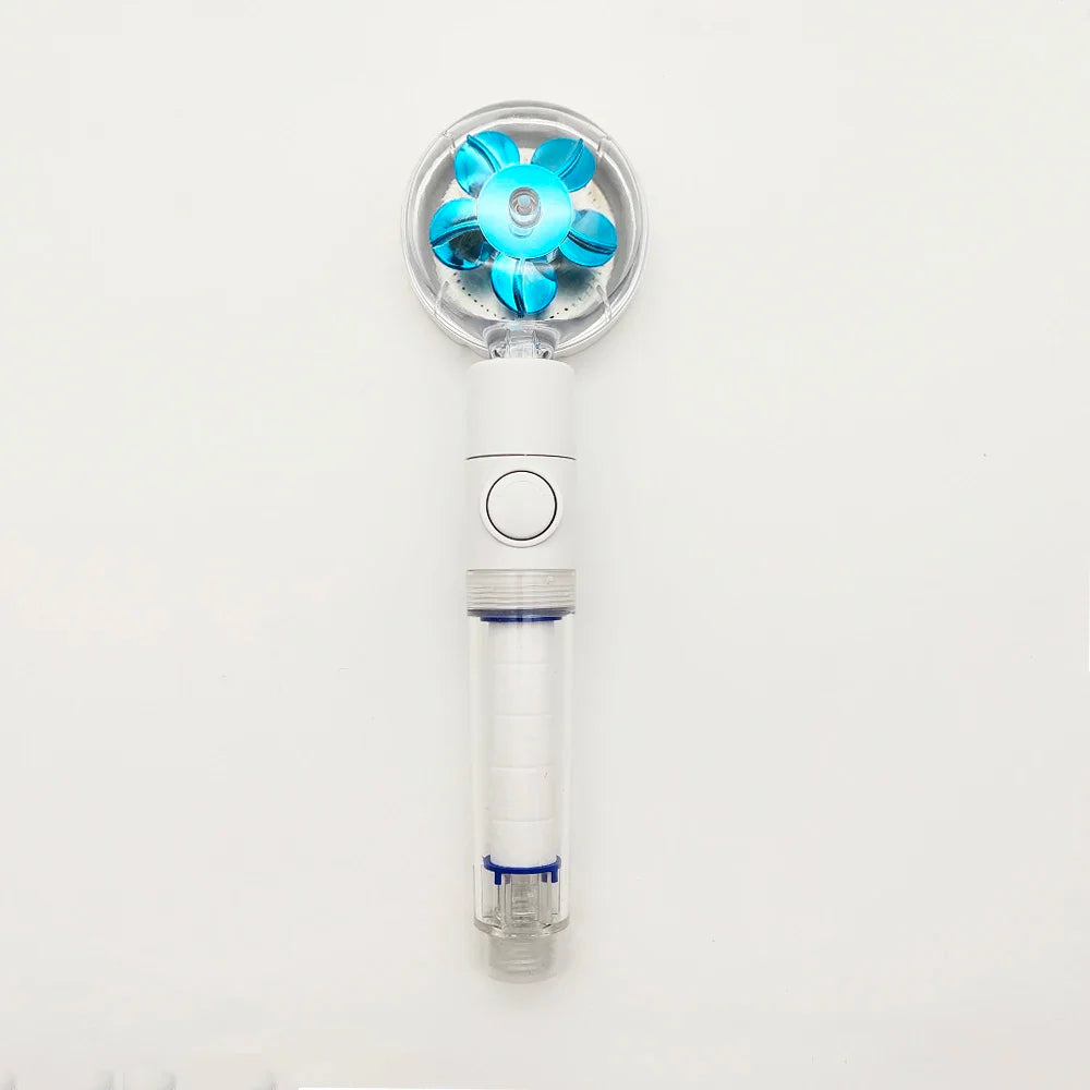High-Pressure Turbo Shower Head | Filter & Water-Saving Button