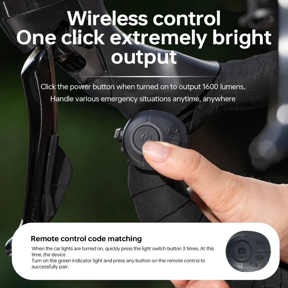 X-TIGER 1600 Lumen Bike Light – Wireless Remote & IP66