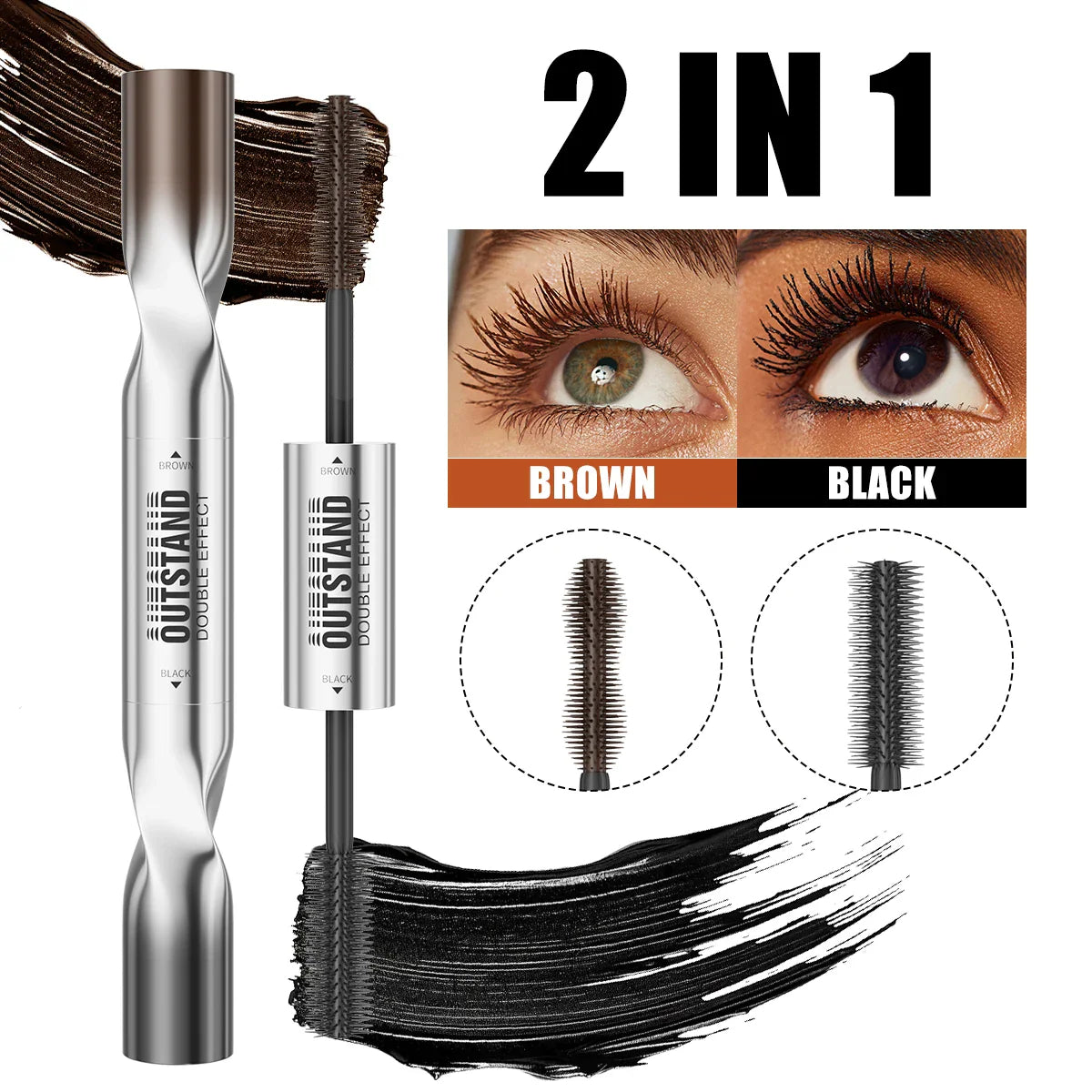 Waterproof Curling Mascara – Smudge-Proof | Black & Green Shades