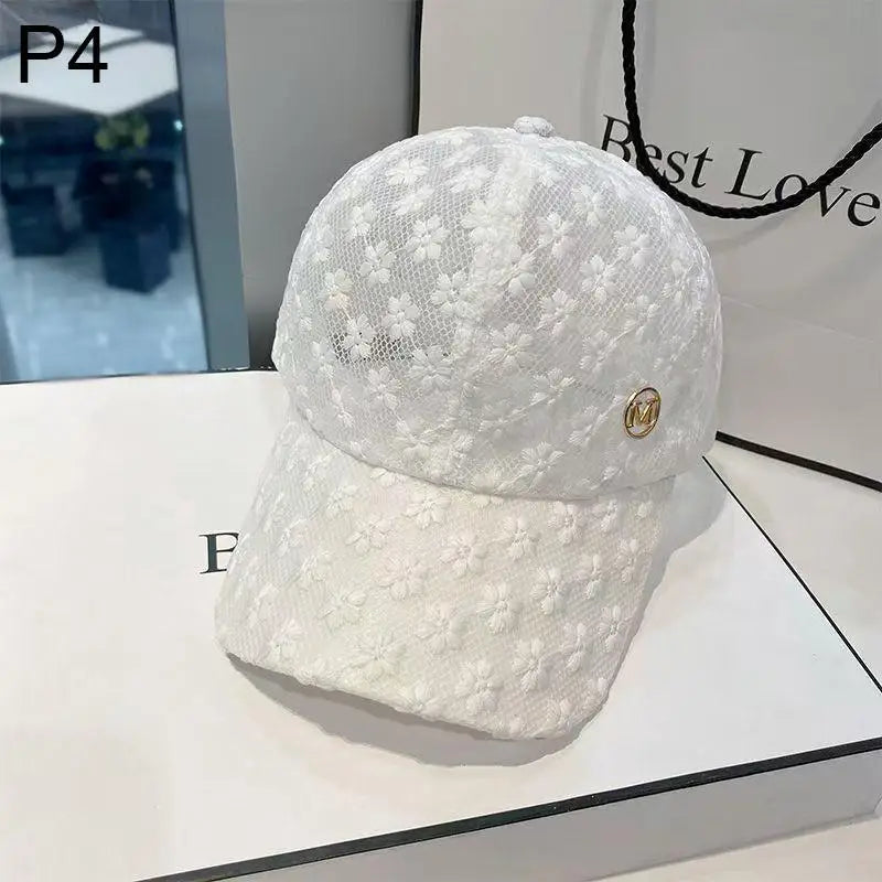 Women's Lace Floral Baseball Cap – Breathable Adjustable Sun Hat