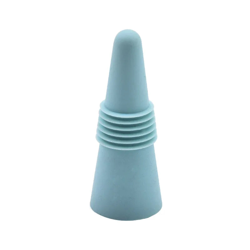 1PC Wine Stoppers Beverage Bottle Sealer Soft Silicone Wine Bottle Stoppers Corks with Grip Top for Keeping Wine Champagne Fresh Peaceful Pleasures Health and Wellness Light Blue