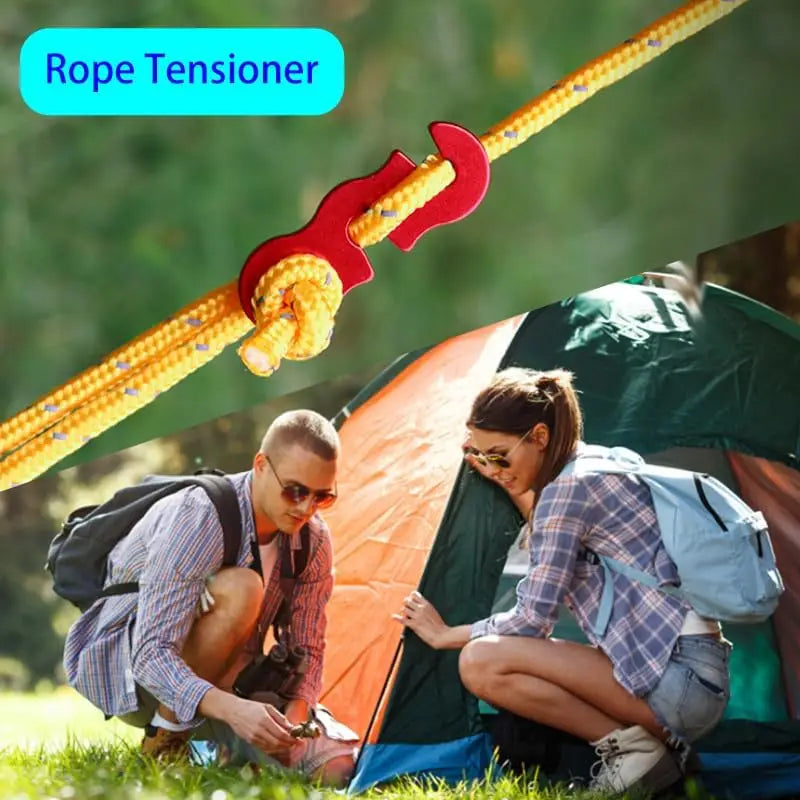Adjustable Tent Rope Tensioner | Aluminum Guy Line Adjuster