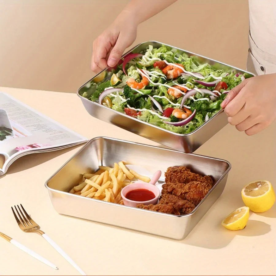 6-Piece Stainless Steel Airtight Food Storage Container Set