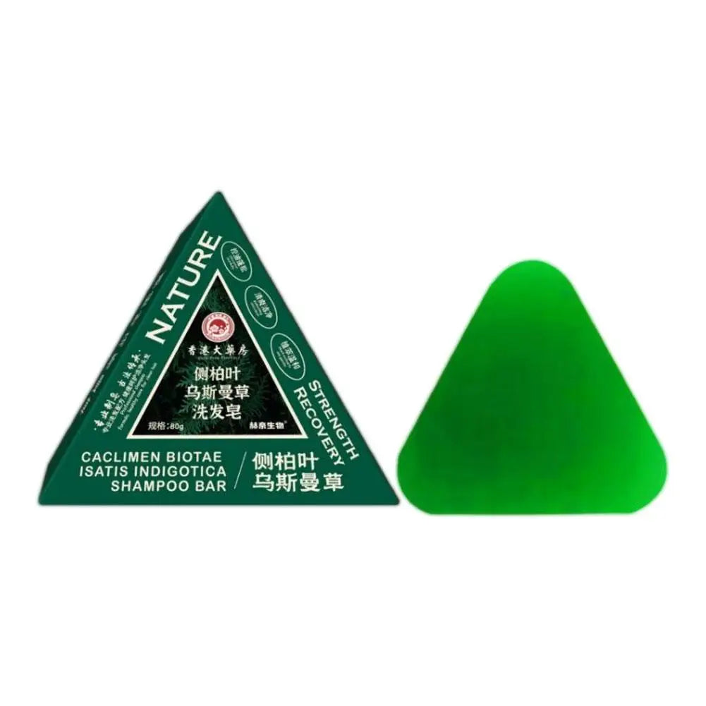 1/3PCS Usman Grass & Platycladus Natural Herbal Shampoo Soap Strengthens Roots Controls Oil Cleanses Scalp Hair Growth Hair Soap Peaceful Pleasures Health and Wellness Usman G