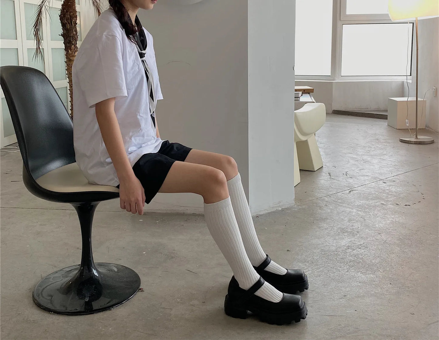 Knitting Cotton Long Socks Women Stockings Autumn Winter Warm Thigh High Stockings Ladies Girls Fashion Solid Knee Socks Women Peaceful Pleasures Health and Wellness