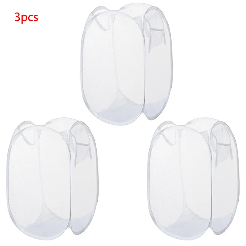 58 Large Capacity Storage Basket Mesh Pop-up Laundry Foldable Dirty