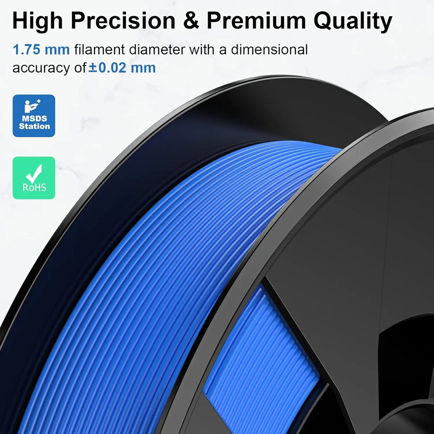 DINGSUN 3D 1.75mm High Speed PLA Filament ±0.02mm FDM