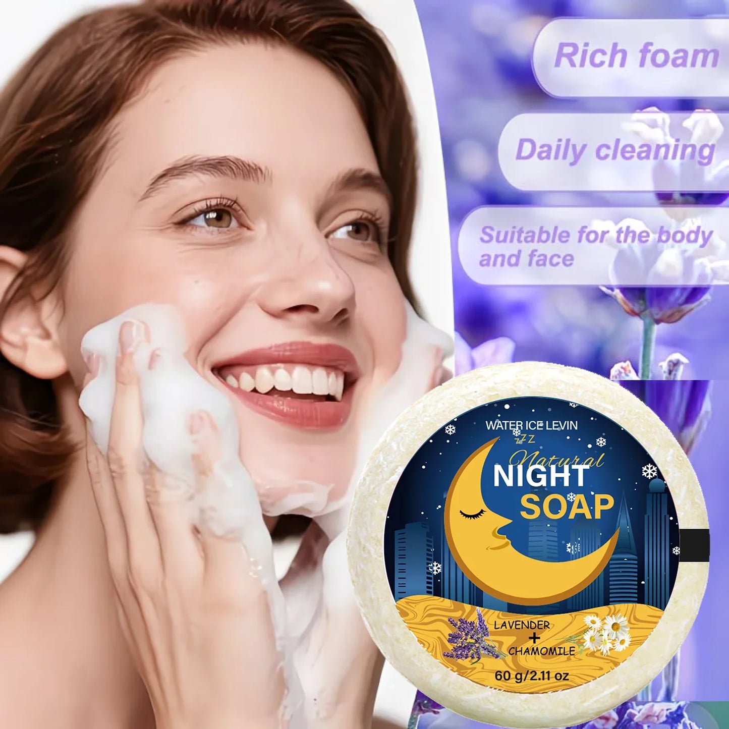 Niacinamide Night Bath Soap – Hydrating Herbal Bar