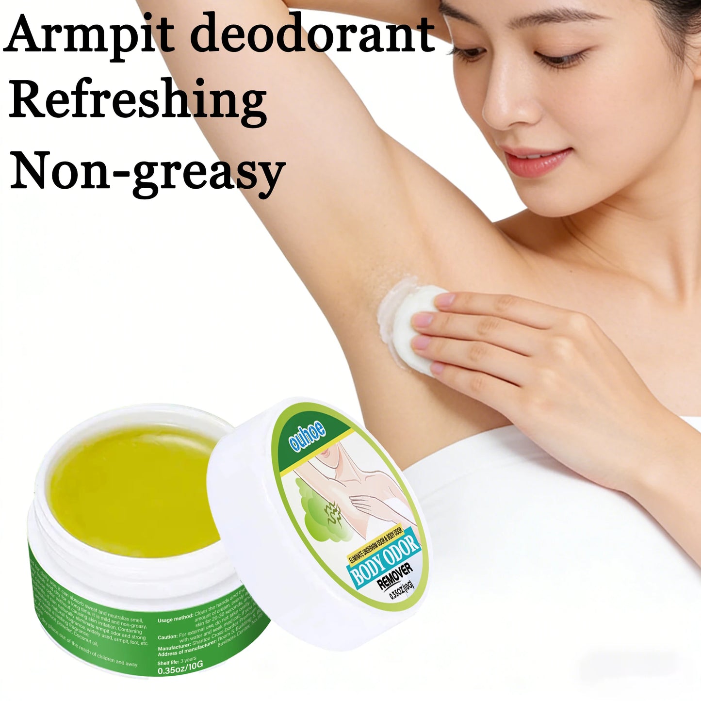 Armpit Deodorant Cream Shea Butter Solid Balm – 10g Odor Control