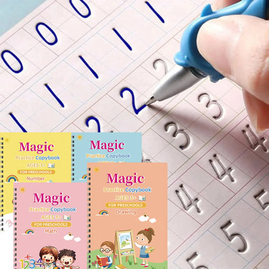 Sank Magic Practice Copybook Pen Preschools Kids Calligraphy English Peaceful Pleasures Health and Wellness