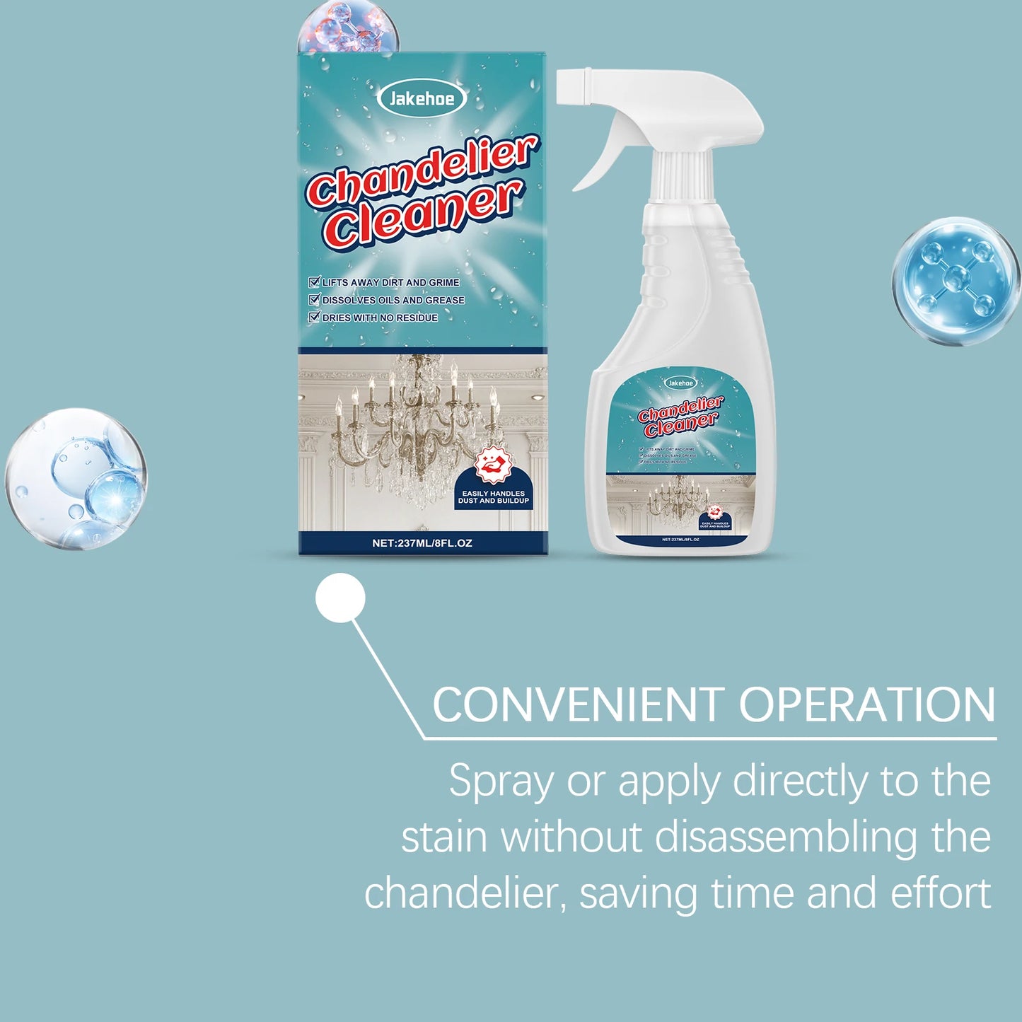 Chandelier Cleaner Spray 237ml – Removes Stains, Restores Gloss