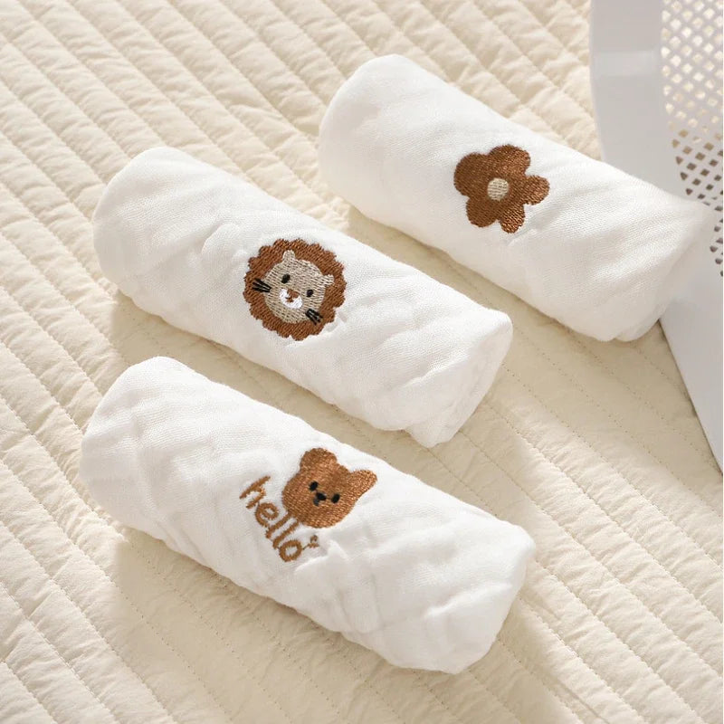 6-Layer Cotton Baby Burp Cloths | Soft Newborn Washcloths
