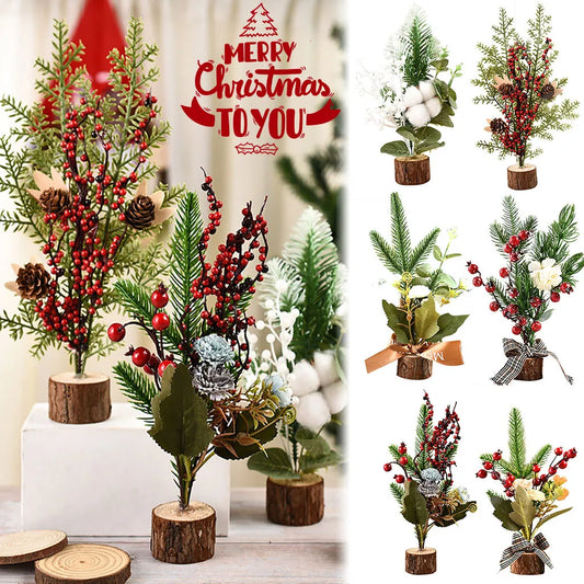 Mini Artificial Christmas Tree | Tabletop Holiday Décor Tabletop Christmas Tree Peaceful Pleasures Health and Wellness