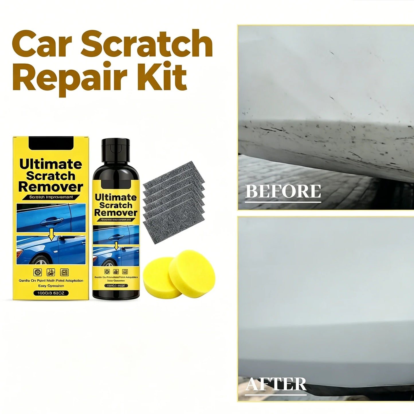 Car Scratch Repair Kit – Polish & Restore Auto Paint Gloss