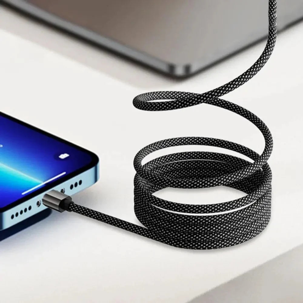 65W Magnetic USB-C Fast Charging Cable – Anti-Tangle, iPhone & MacBook