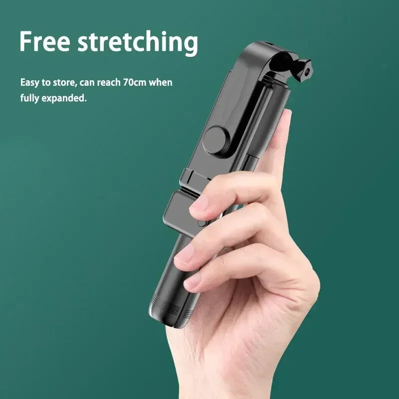 Selfie Stick Telescopic Travel Handheld Tripod Portable Phone Stand [700mm] Bluetooth Remote Extendable Phone Tripod Peaceful Pleasures Health and Wellness