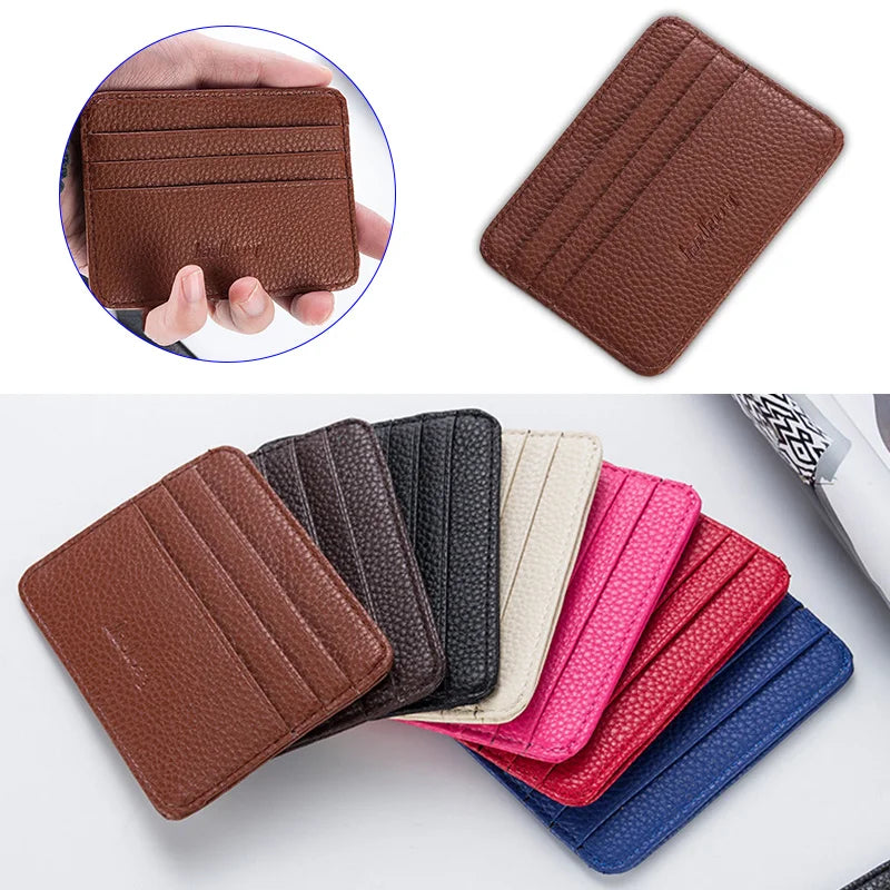 Women Slim Minimalist Wallet Ultra-Thin Wear-resistant Large Capacity Wallet for Money Business Cards Peaceful Pleasures Health and Wellness