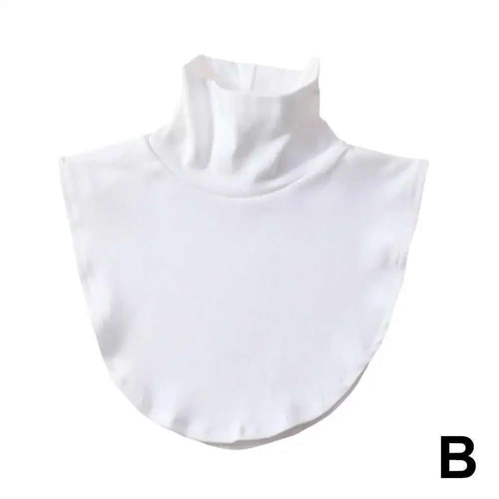 Versatile Winter Modal High Neck Fake Collar Solid Detachable Fashion Color Warm Collar Jersey Turtleneck Elastic Practical New Peaceful Pleasures Health and Wellness