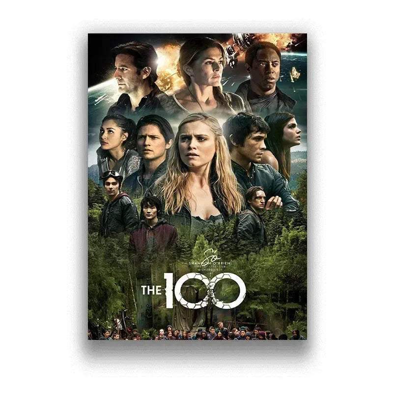 The 100 Season TV Series Minimalist Aesthetics Canvas Painting, Modern Print Wall Art for Living Room Home Decor Peaceful Pleasures Health and Wellness 19 40x50cm Unframed