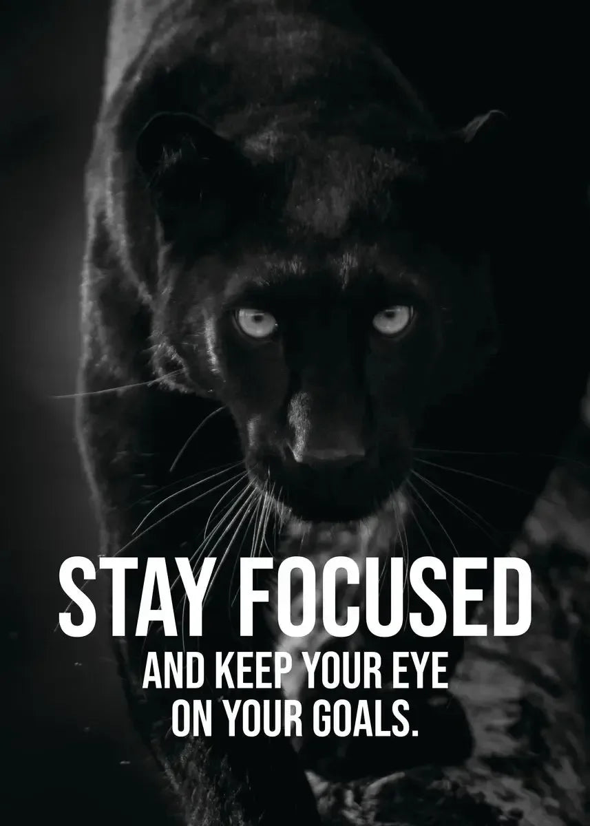 Mindset Is Everything Canvas Wall Art | Lion Wolf Tiger Poster