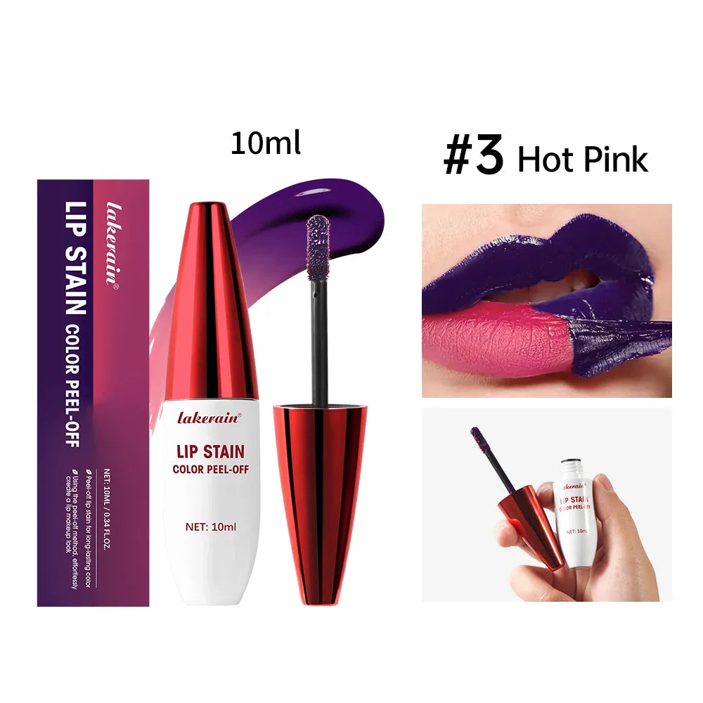 Lakerain Peel-Off Lip Stain – Matte, Waterproof, Long-Lasting