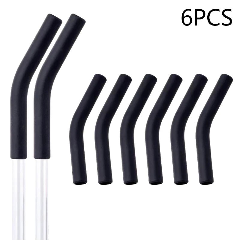 6-Pack Silicone Straw Tip Covers for 9mm Reusable Straws Straw Tip Covers Peaceful Pleasures Health and Wellness C