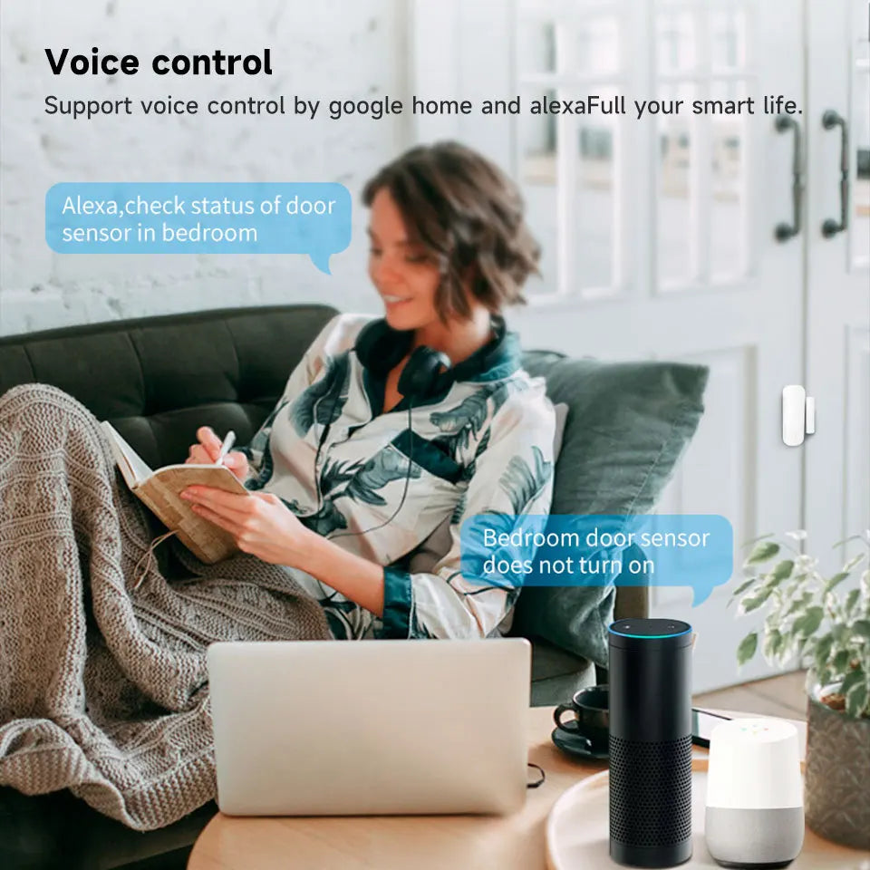 Tuya Zigbee Door Window Sensor Wireless Door Open Closed Detector Smart Home Alarm Security Protection for Home Assistant Peaceful Pleasures Health and Wellness