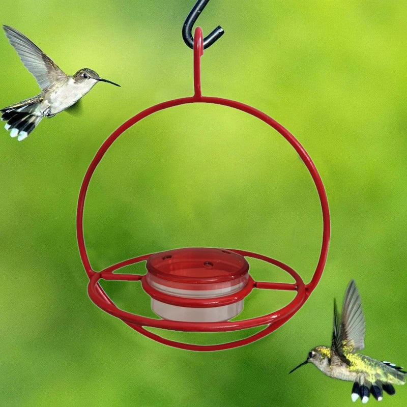 Household Hanging Hummingbird Feeder Large Capacity Metal Hanging Hummingbird Feeder Suitable for Patio and Deck Peaceful Pleasures Health and Wellness