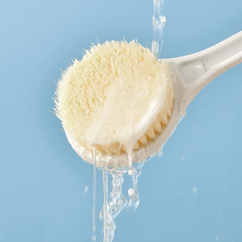 Long-handled Soft-bristled Bath Brush Bathroom Back Scrubbing Ball Brush Mud Scrubbing Magic Tool To Wipe The Back Bath Brush Peaceful Pleasures Health and Wellness