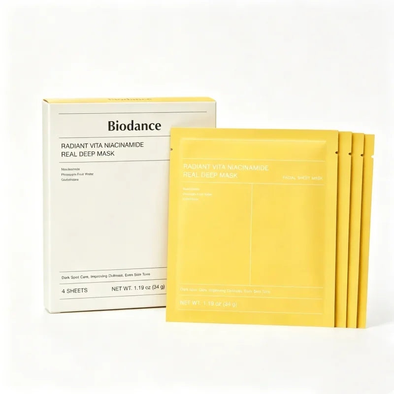 Biodance Vita Niacinamide Overnight Hydrogel Mask 4-Pack Peaceful Pleasures Health and Wellness 1 boxes (4EA)