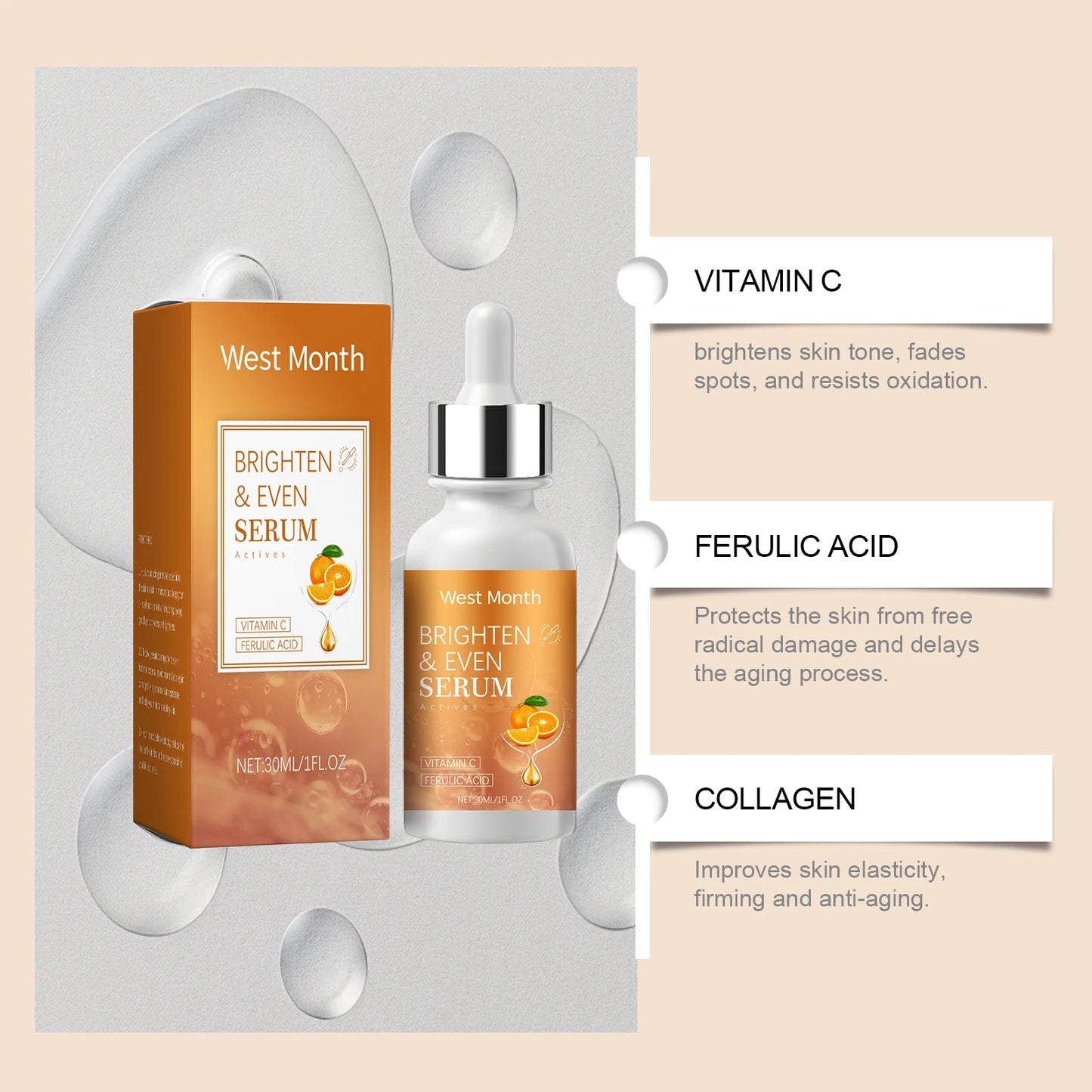 West Month Vitamin C Brightening Serum | Dark Spots & Hydration